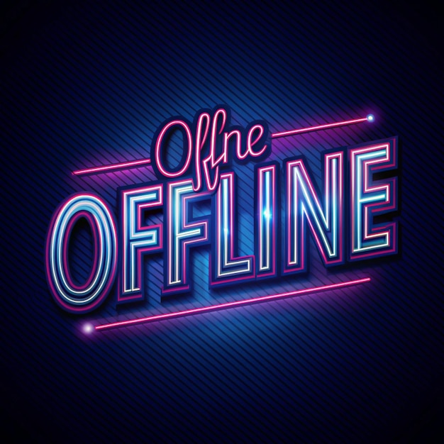 offline typography social media profile picture