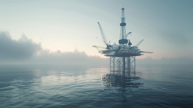 Photo offshore oil drilling platform