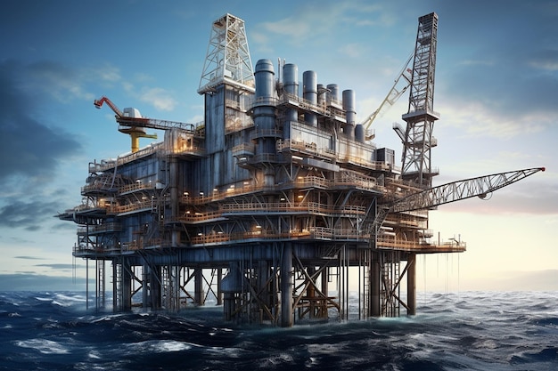 Offshore Oil and Gas Wellhead Remote Platform Generative AI