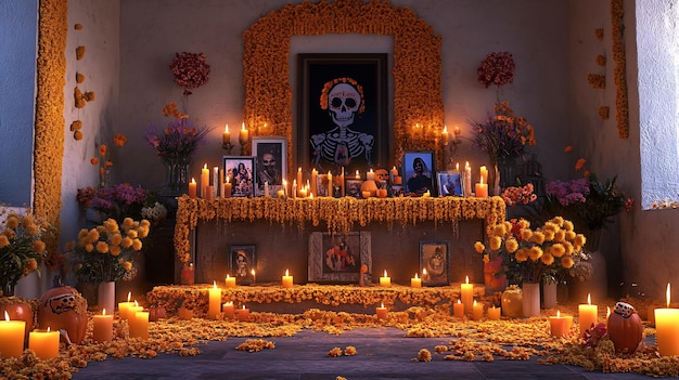 Photo ofrendas altar for day of the dead