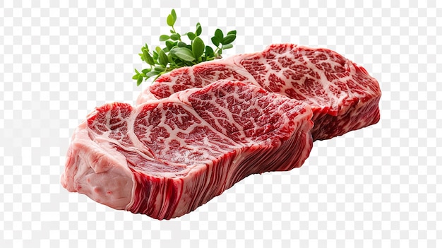 Ohmigyu Beef Steak Isolated on Transparent Background