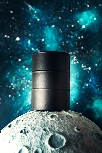 Oil barrel on the moon World fuel crisis