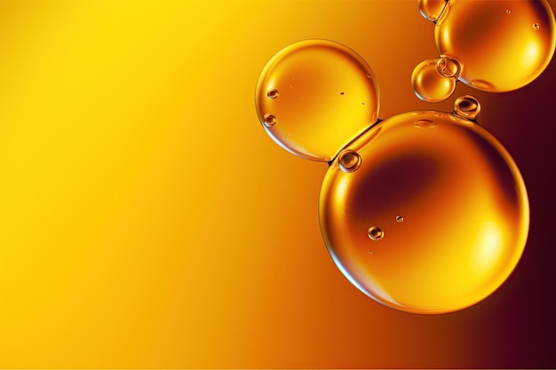 Oil bubbles with space for text Ai Closeup macro