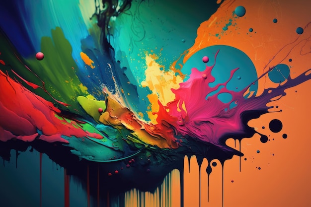 Oil color background abstract