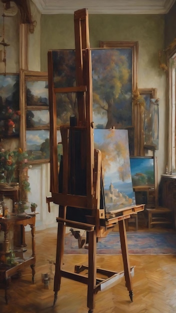 Oil on easel a journey into the world of oil painting