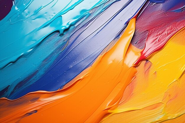 Oil paint brush abstract background colorful