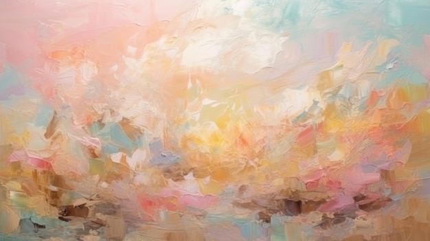 An oil paint texture with abstract pastel colors in the background Generative AI