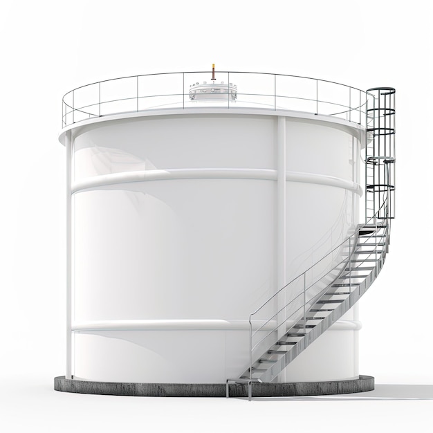 Photo oil tank on white