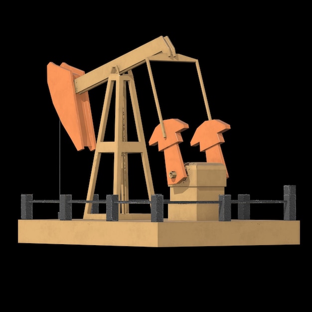 Oil well rig jack 3d