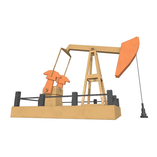 Oil well rig jack 3d