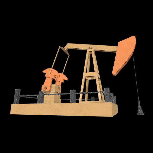 Photo oil well rig jack 3d