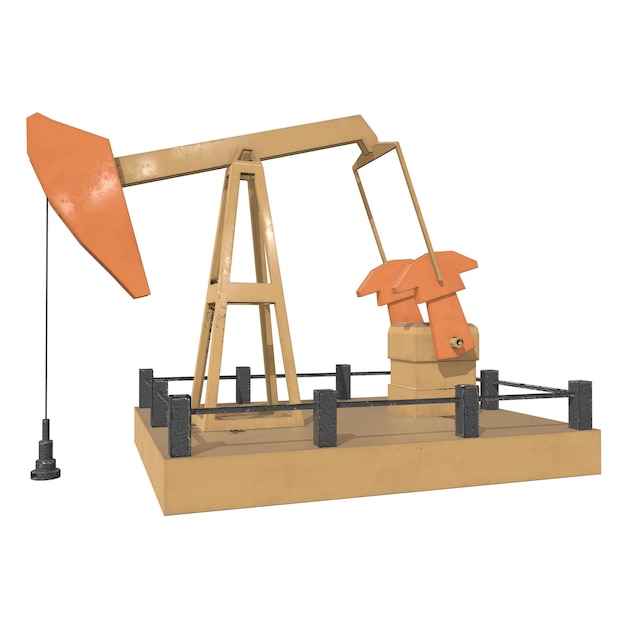 Oil well rig jack 3d