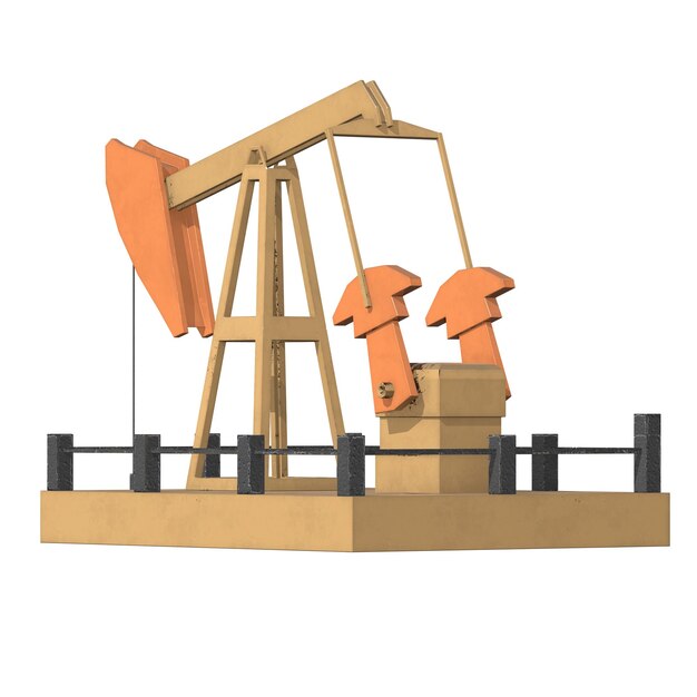 Oil well rig jack 3d