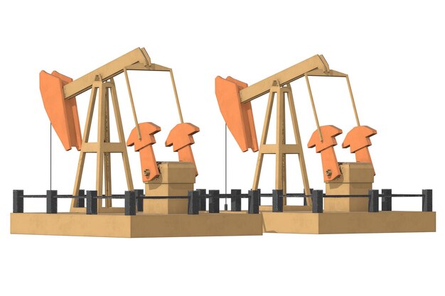 Oil well rig jack 3d