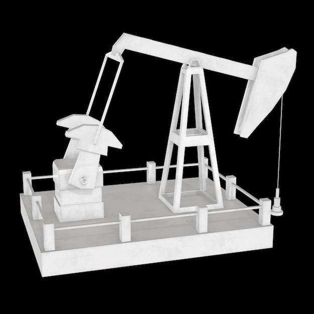 Photo oil well rig jack 3d