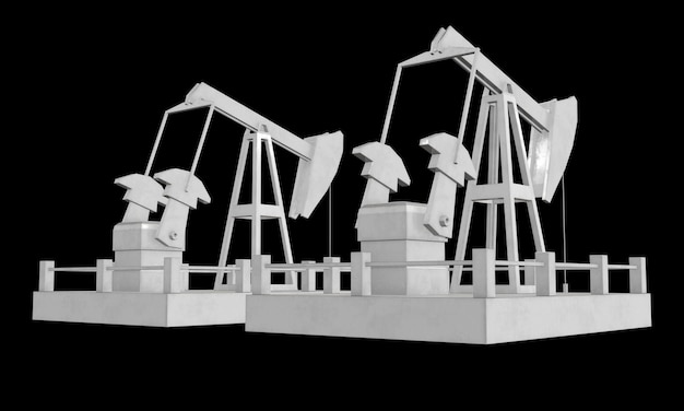 Photo oil well rig jack 3d