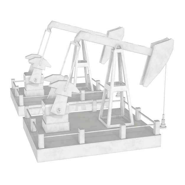 Photo oil well rig jack 3d