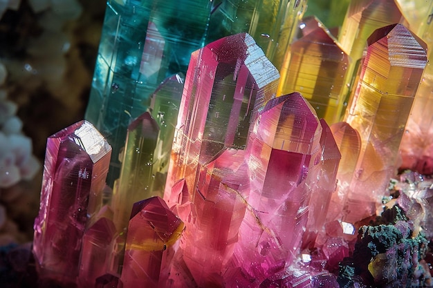 Photo oink tourmaline macro gemstone wallpaper gem background