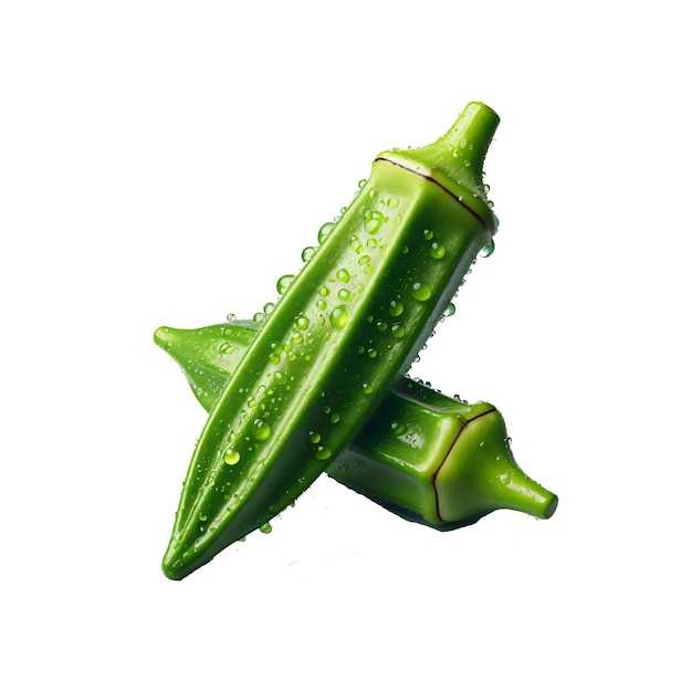 Okra isolated on transparent background