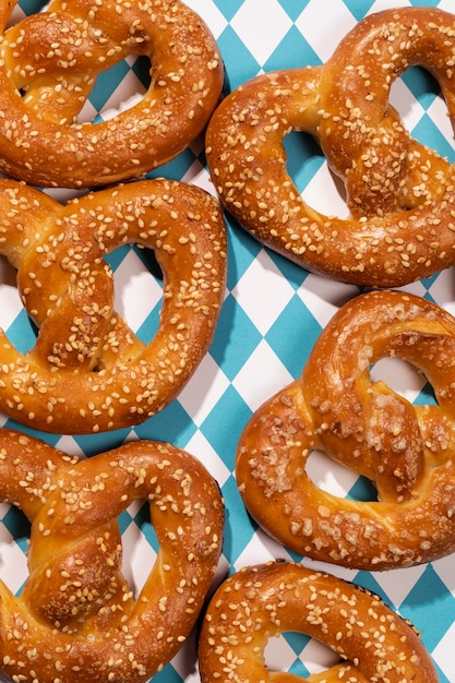 Oktoberfest assortment with delicious pretzel