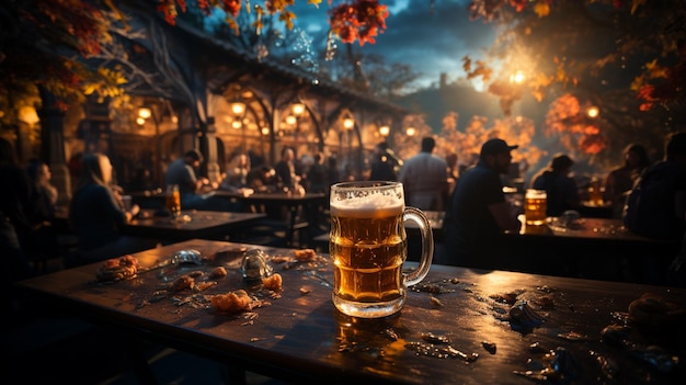 Oktoberfest Beer on table Drink