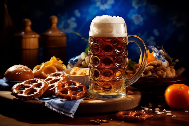 Oktoberfest tasty bavarian festival beer snacks