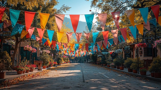 Oktoberfest Vibes Colorful Bunting Decorations