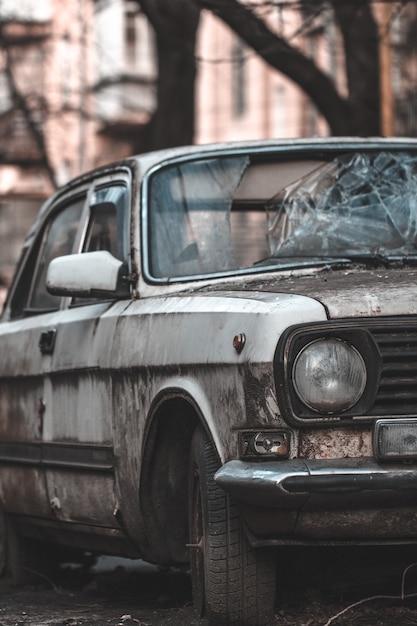 old abandoned rusty car