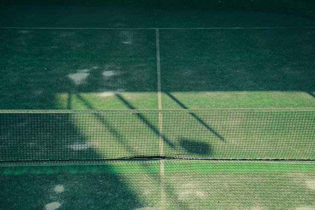 old abandoned tennis court