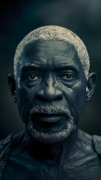 Old African ancient man the man of black and black history month