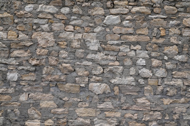 Old ancient rustic background old stone wall several shades of gray