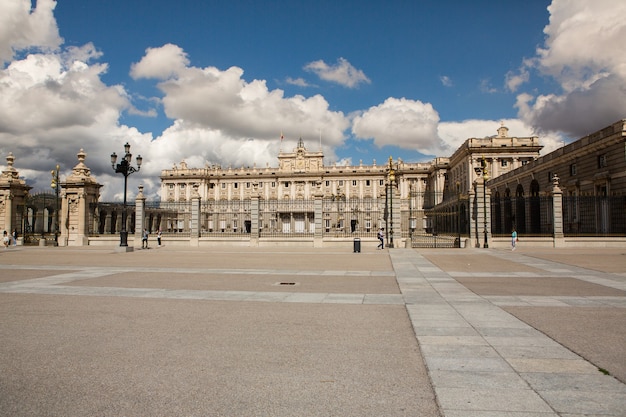 Old architecture buildings in Madrid city center