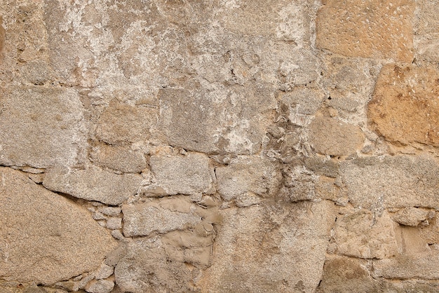 Old beige stone wall background texture