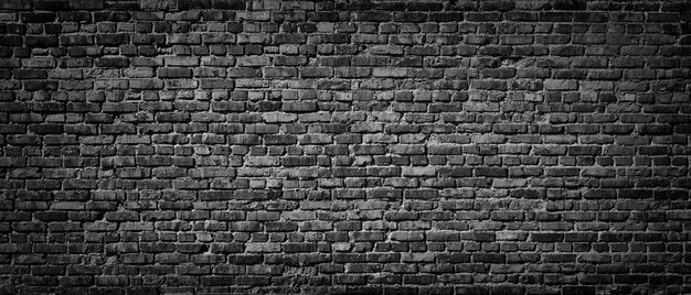 Old Black brick wall background