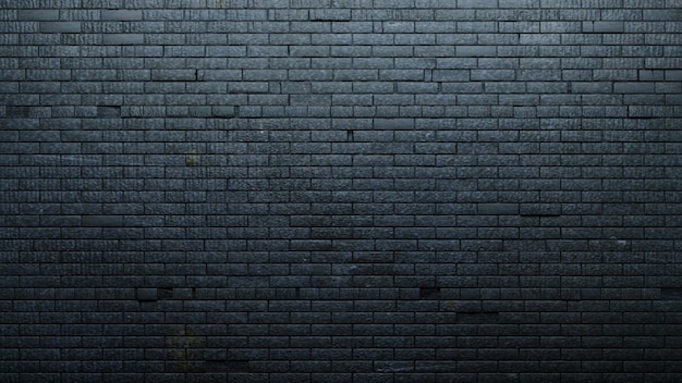 Old black brick wall