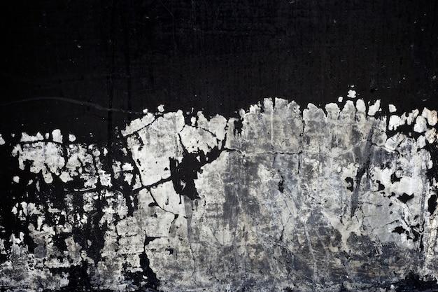 old black paint texture peeling off concrete wall background