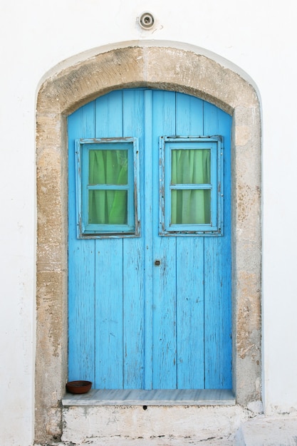 Old blue door.