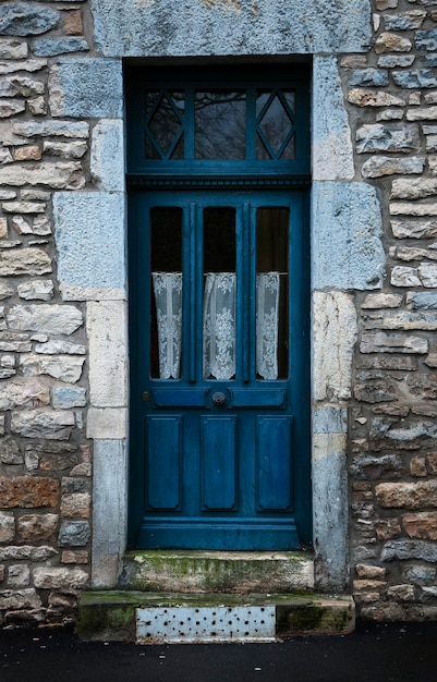 Old blue door