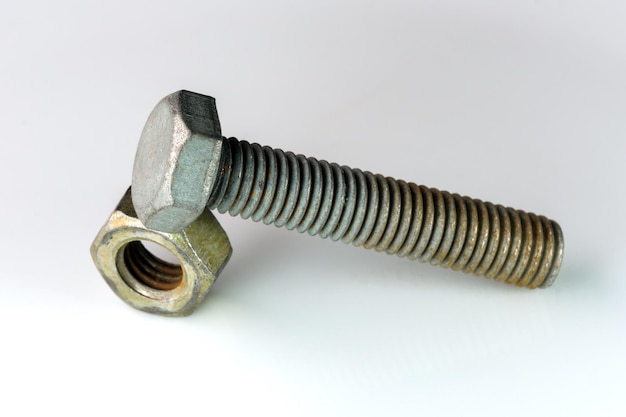 Old bolt and nut