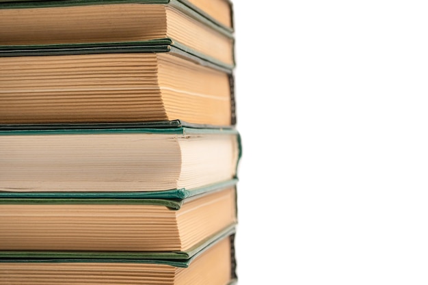 Old books isolated on white background