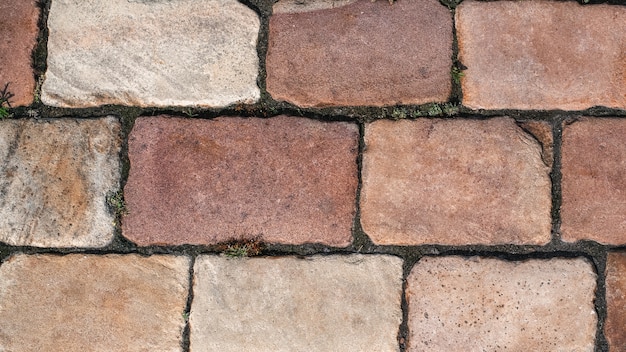 Old brick masonry redbrown closeup in natural light