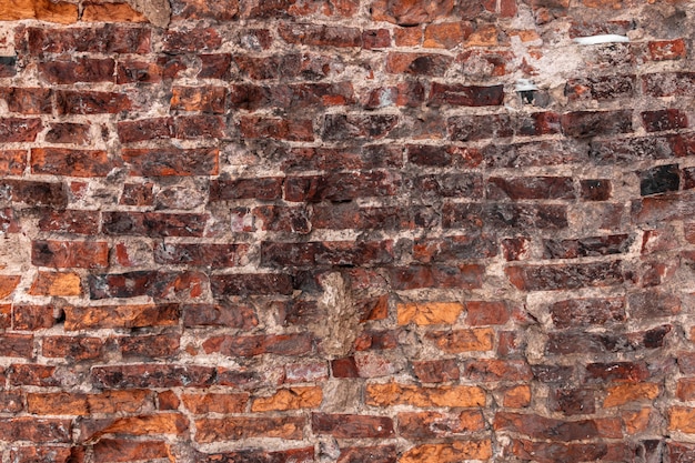 Old brick wall close-up photo. Vintage texture