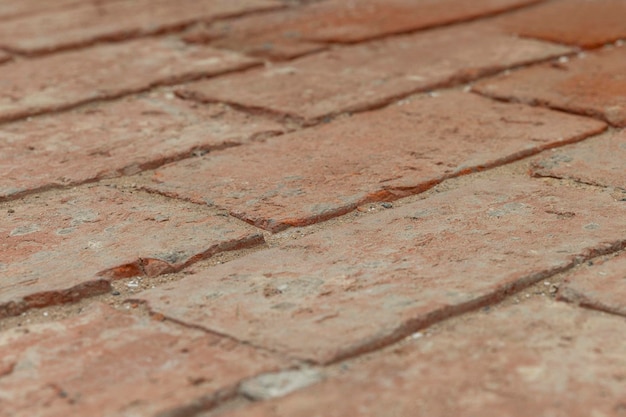 Old brickwork diagonal Selective focus Closeup Background Space for text