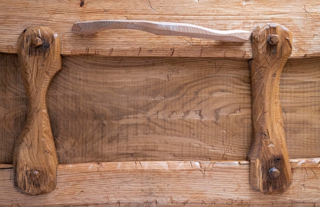 Old brown rustic wooden boards texture Light wood with scratches Rough wooden background frame