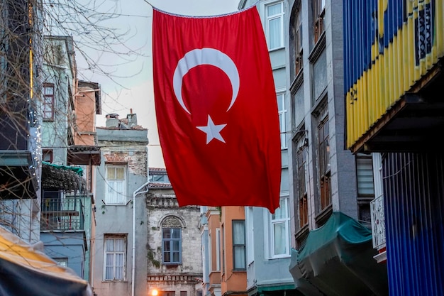 Old buildings in Fener district Istanbul Turkey