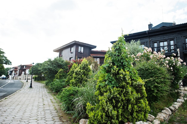 Old buildings and gardens of Nesebar Bulgaria