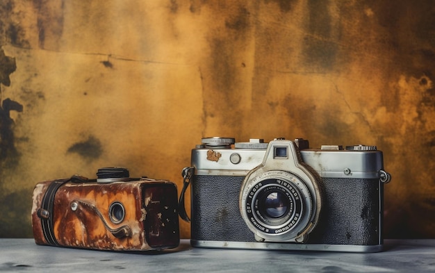 Old Camera and Suitcase