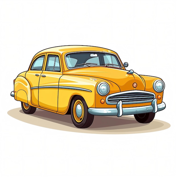 old car cartoon style