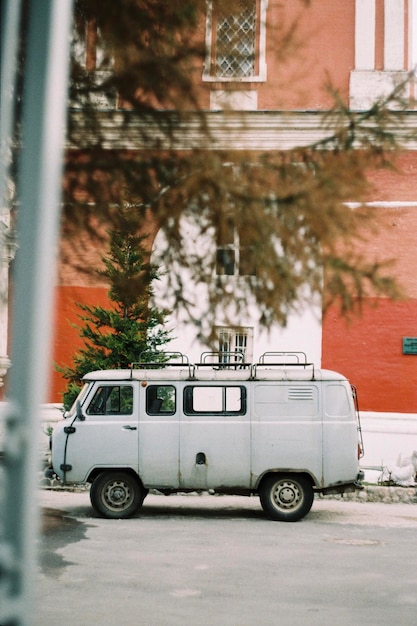 Old car near the building