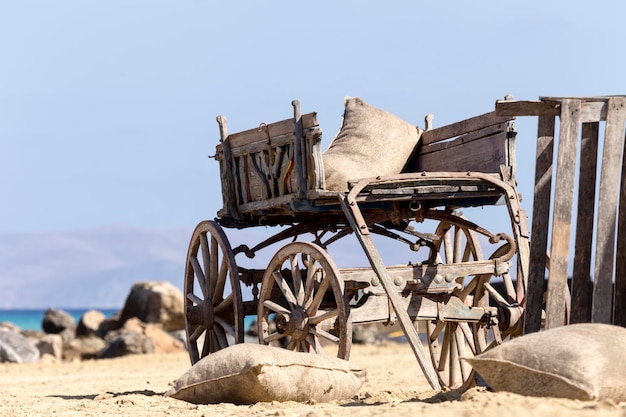 The old cart horse Greece Crete